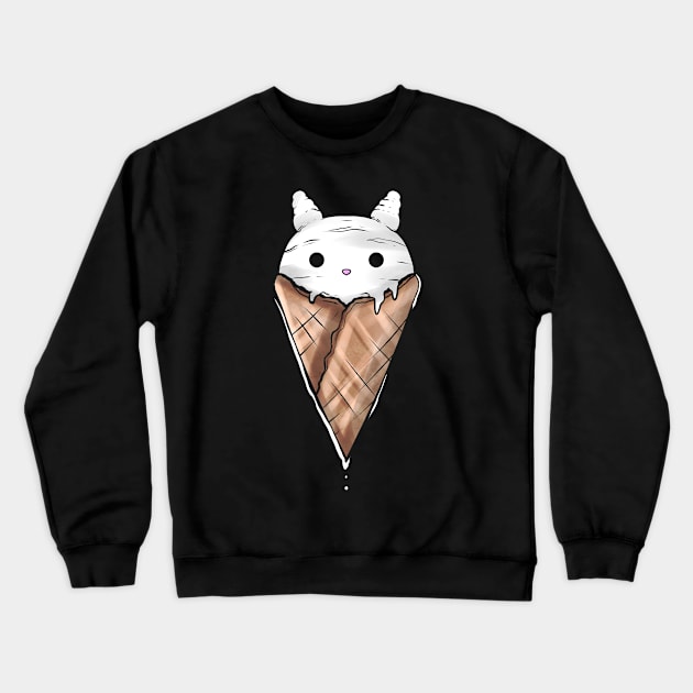 Sweet Easter Bunny Ice Cream Cone On Easter Crewneck Sweatshirt by SinBle